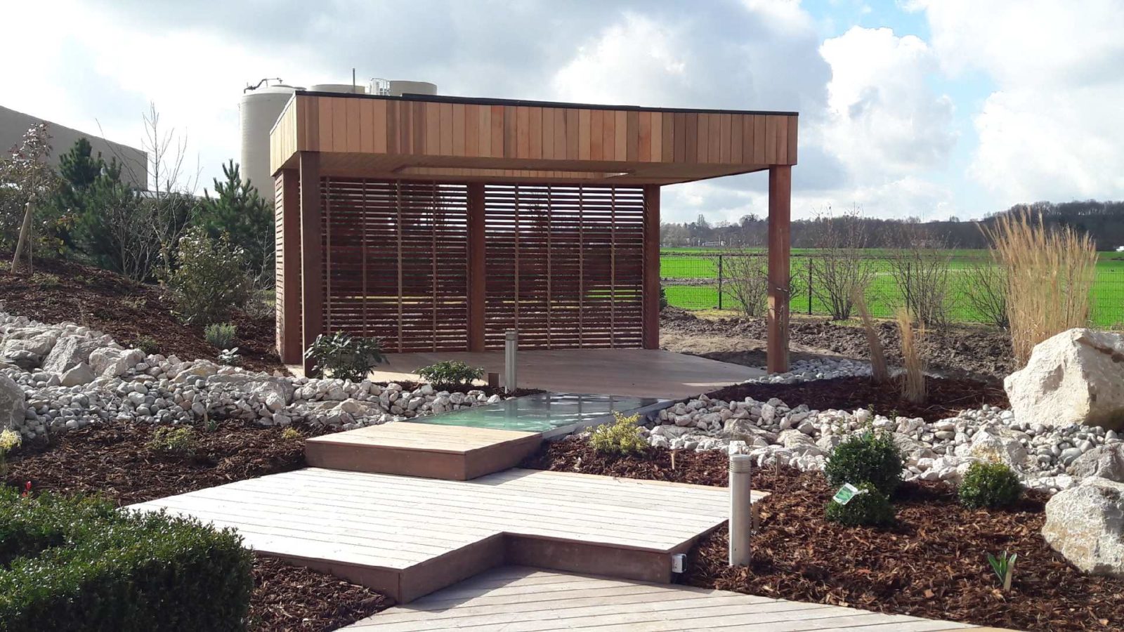 carport bandeau red cedar fini